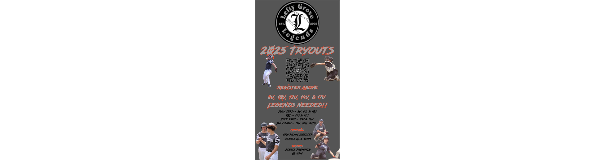 LEGENDS Tryouts for 2025